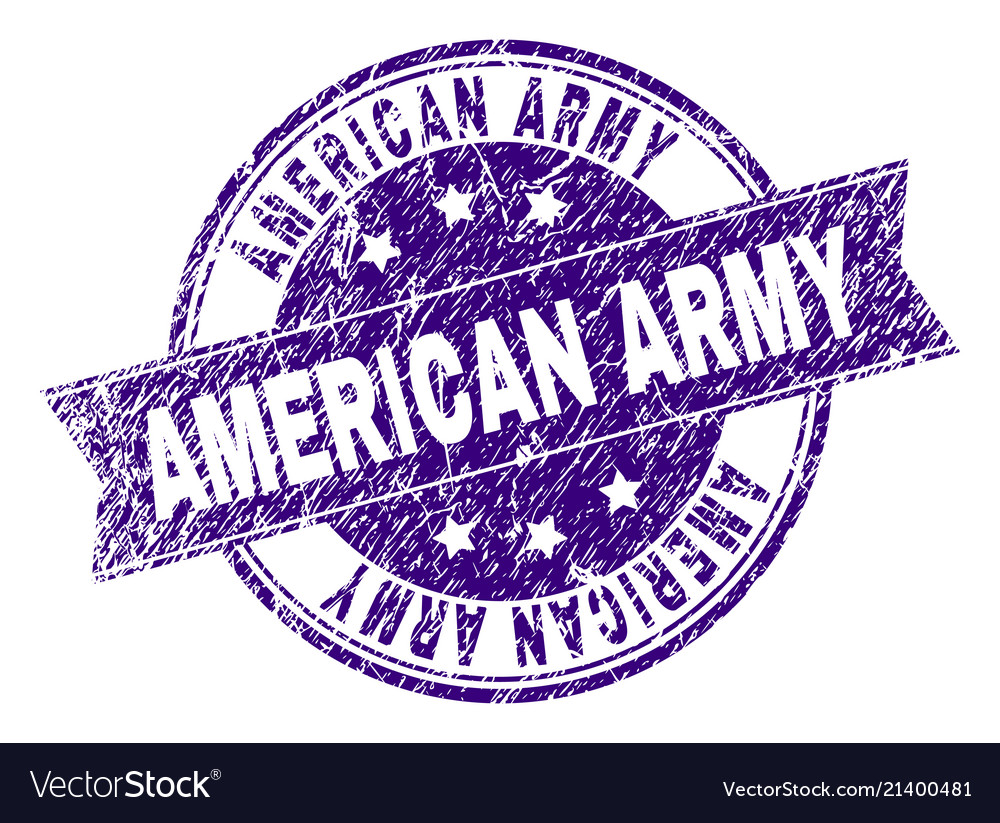 Grunge Textured American Army Stamp Seal Vector Image