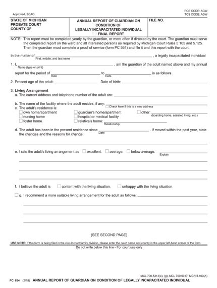 Guardian Report Annual Form Fill Out And Sign Printable Pdf Template