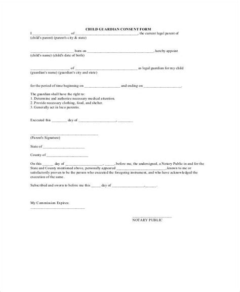 Guardianship Forms 9 Free Pdf Word Free Premium Templates