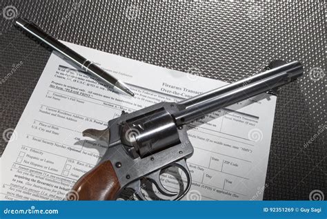 Gun Buy Background Check Stock Image Image Of Black 92351269