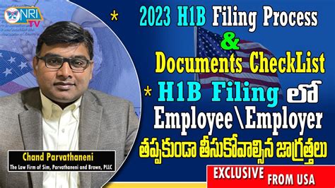 H1b Filing Process Steps Important Documentation Checklist 2023 H1b