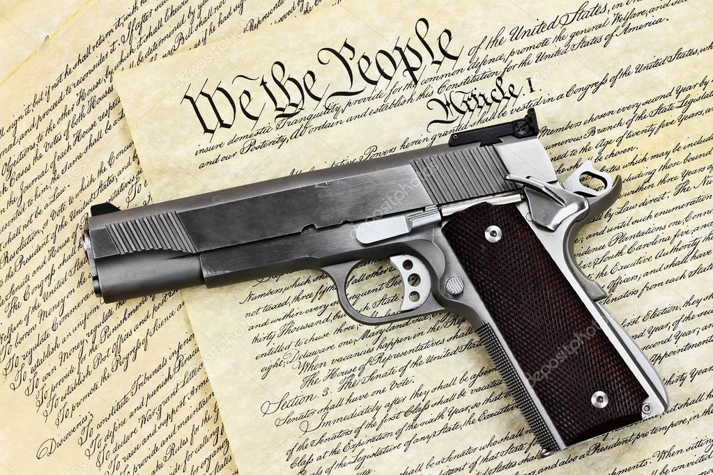 Hand Gun And Constitution Stock Photo By Stephaniefrey 119548054