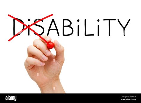 Hand Turning The Word Disability Into Ability With Red Marker Isolated