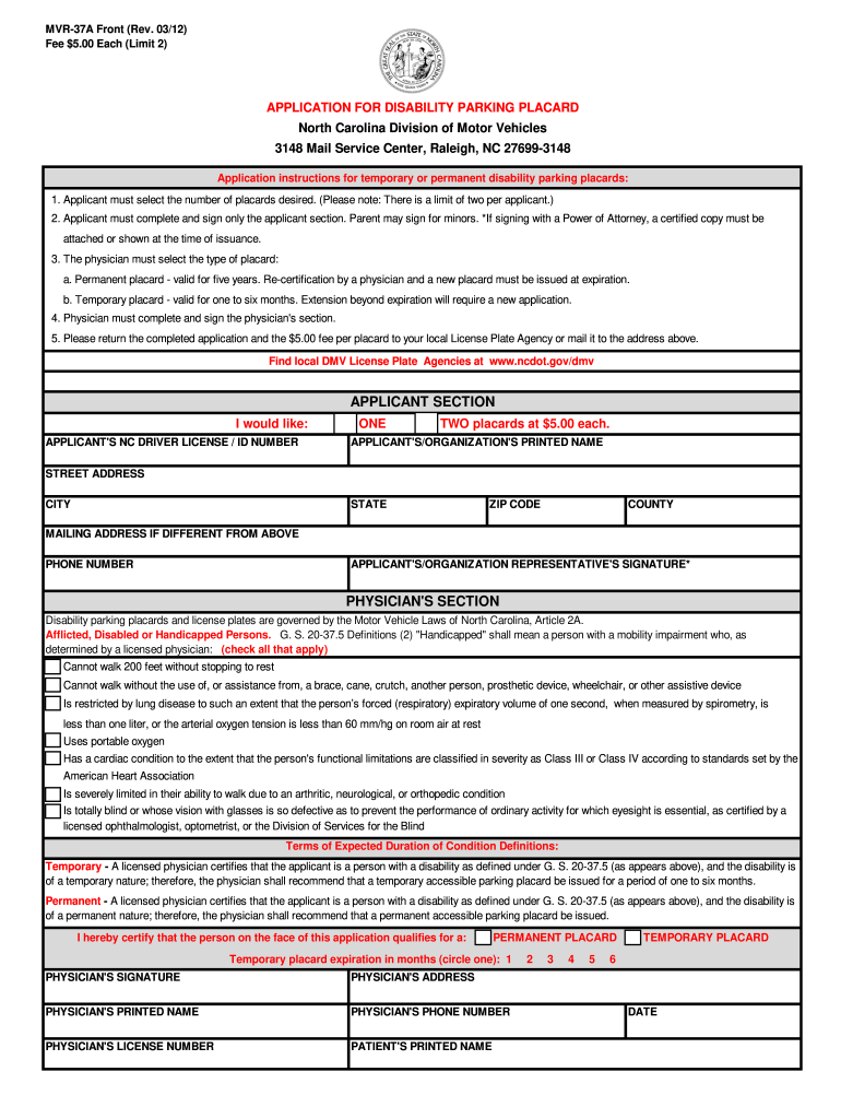 Handicap Placard Application Form Mvd Now Albuquerque Bernalillo