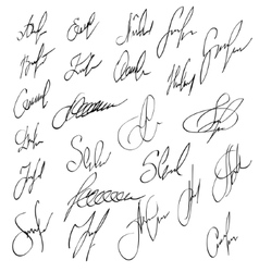 Handwritten Personal Signatures Set Royalty Free Vector