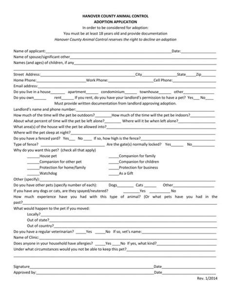 Hanover Dog Adoption Paperwork Richmond Com