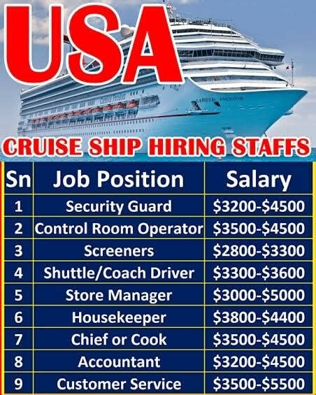 Haut 74 Imagen Cruise Ship Ranks And Salary Fr Thptnganamst Edu Vn