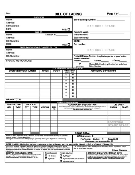 Hazmat Bol Template Fill Online Printable Fillable Blank Pdffiller