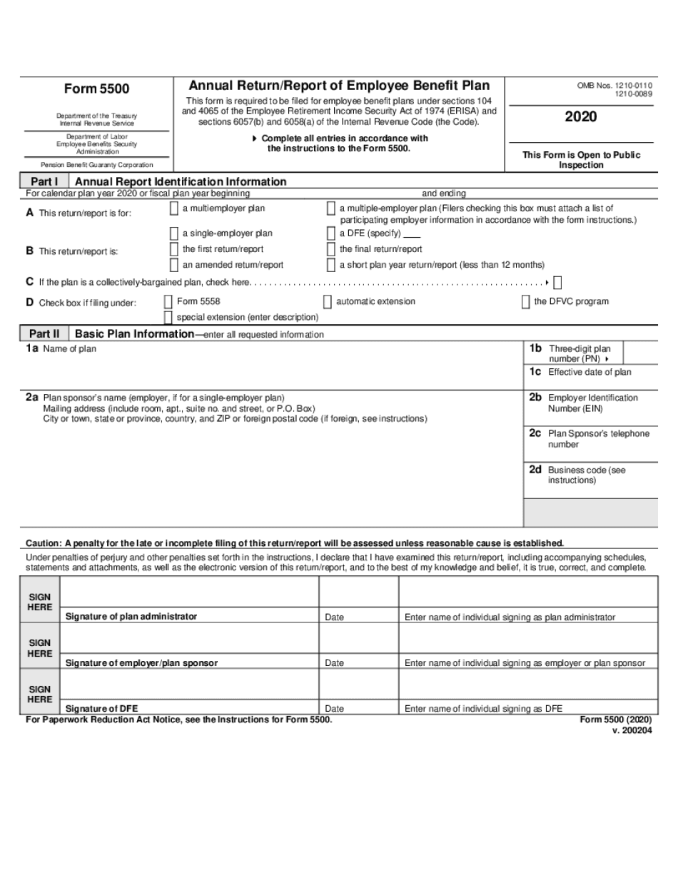 Health Insurance 5500 Filing Requirements Planforms Net