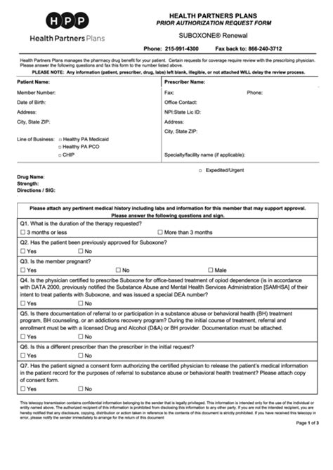 Health Partners Plans Prior Authorization Form Planforms Net