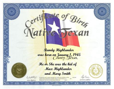 Heirloom Birth Certificate Texas Prntbl Concejomunicipaldechinu Gov Co