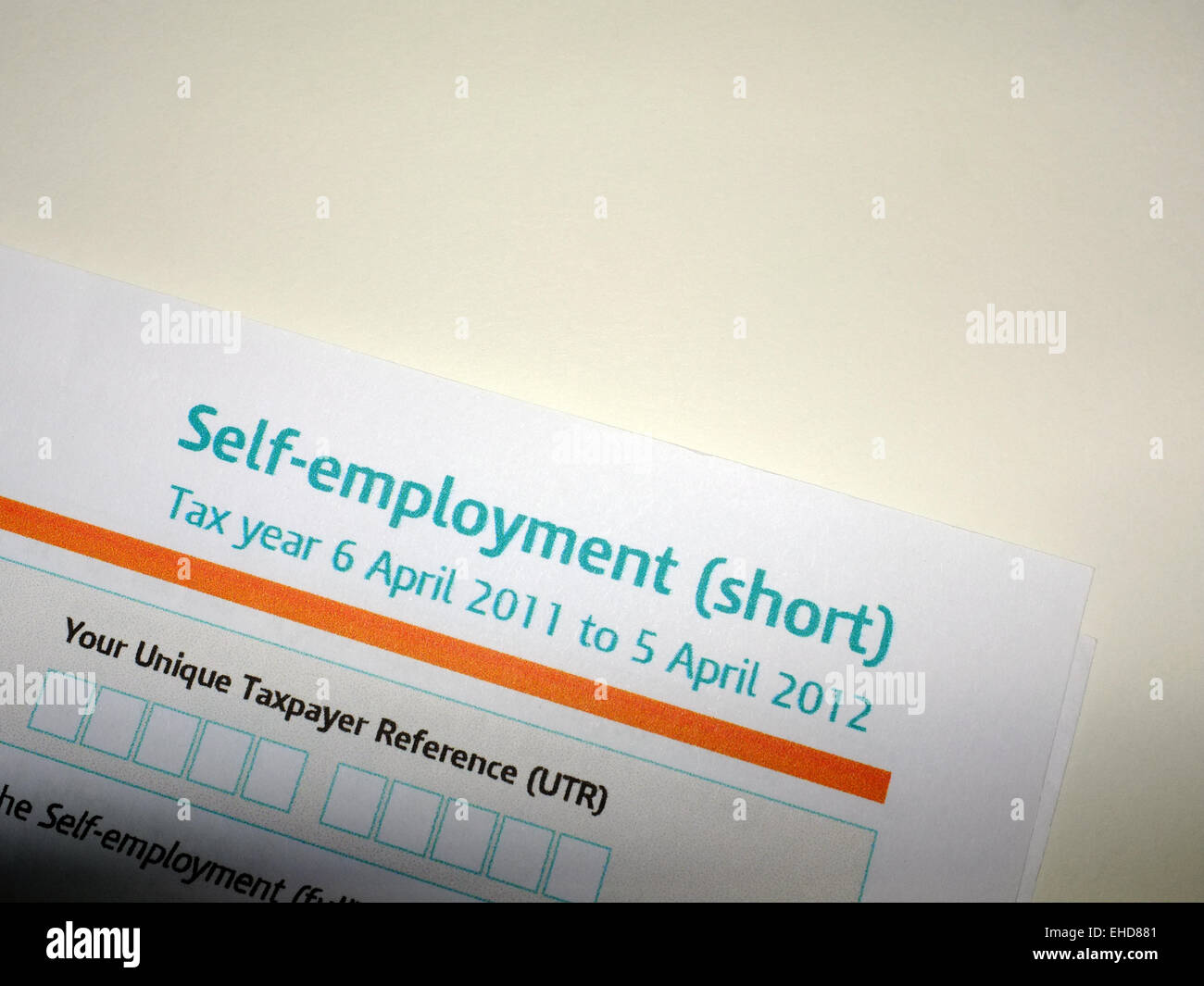 Hmrc Self Employed Tax Return Paperwork Stock Photo 79582497 Alamy