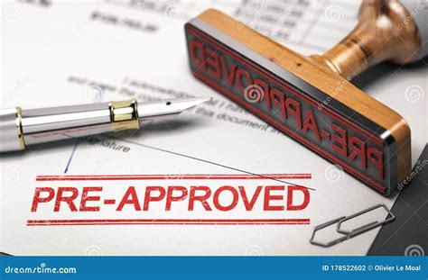 Home Loan Pre Approval And Mortgage Documents Stock Image Image Of