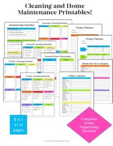 Home Management Binder Printables One Detailed Mama