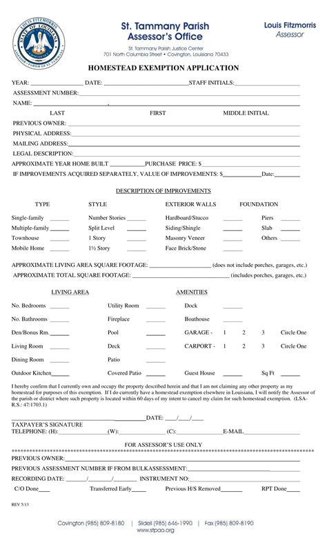 Homestead Exemption Application Pdf Form Formspal