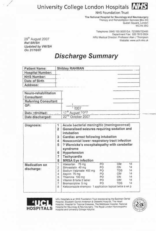 Hospital Discharge Summary Template Latter Example Template Hospital