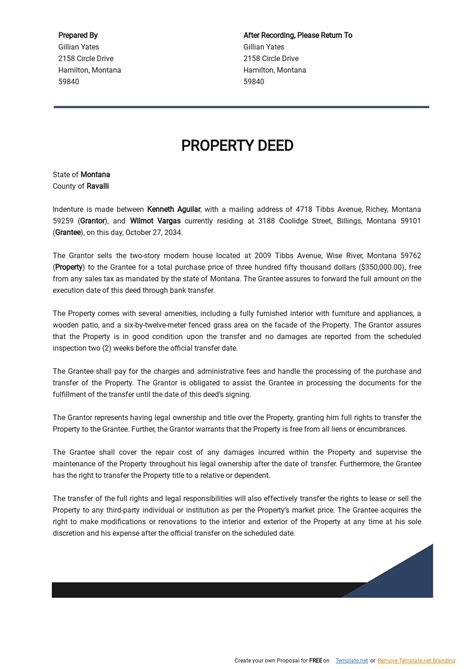 House Deed Template