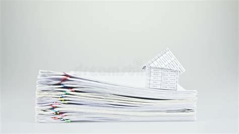 House On Stack Old Paperwork Time Lapse Stock Footage Video Of