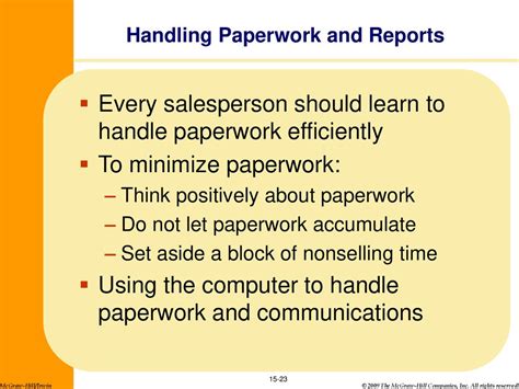 Salespeople Handle Paperwork Efficiently