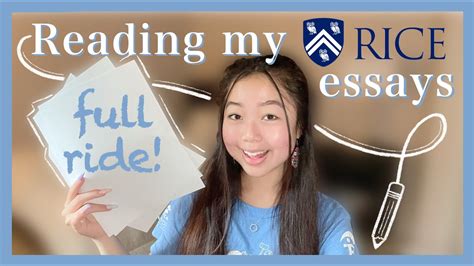 How I Got A Full Ride To Rice University Revealing My Accepted Essays