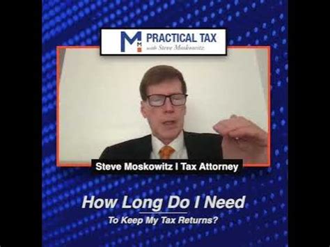 How Long Do I Keep My Tax Returns Youtube