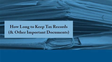 How Long To Keep Tax Records Other Important Documents Lanigan Ryan