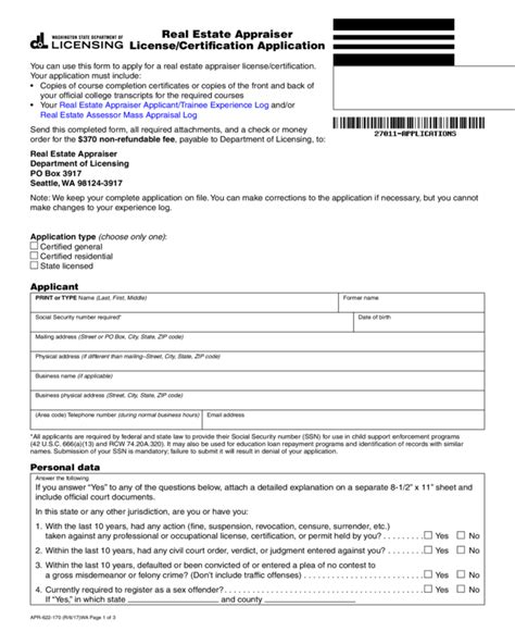 Certified Licence Appraiser Timeline