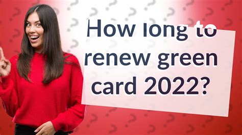 How Long To Renew Green Card 2022 Youtube