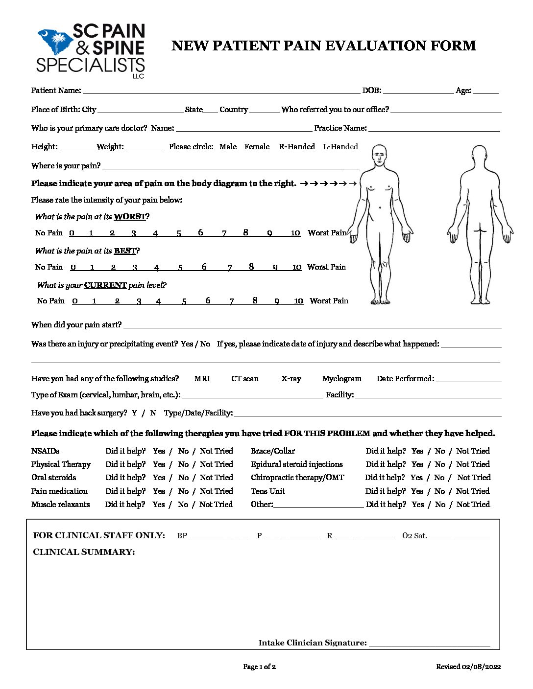 New Patient Paperwork Frequency Needed