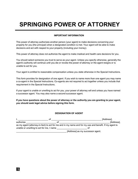 How To Activate Springing Power Of Attorney