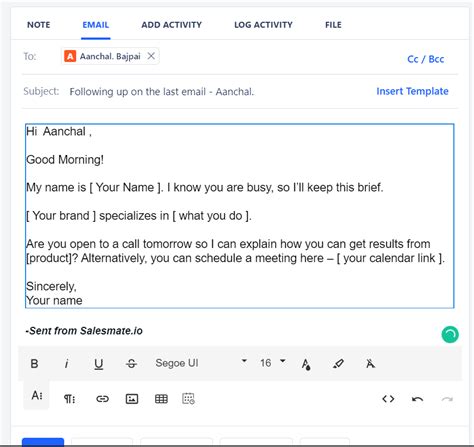 How To Add Custom Greetings In The Email Template Salesmate