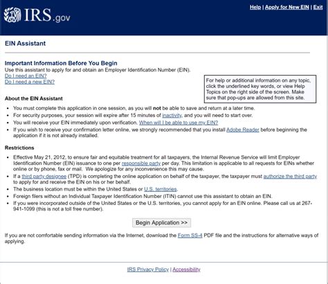 How To Apply For An Ein Gov