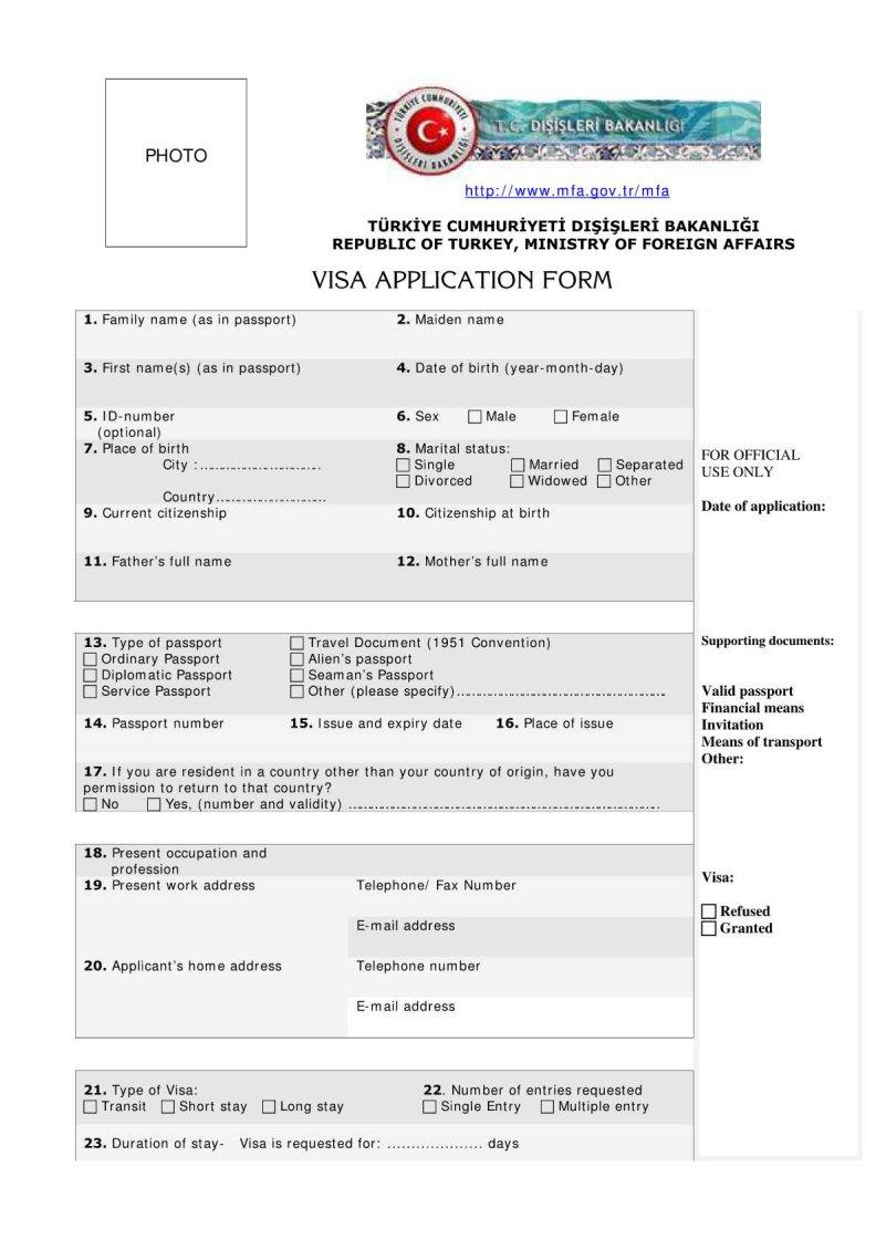 How To Apply For Turkish Visa Fill Out And Sign Printable Pdf