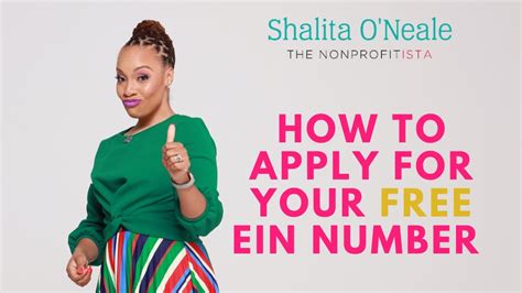 How To Apply For Your Free Ein Number Nonprofit Filing Youtube