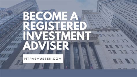 How To Become A Registered Investment Adviser Ria Youtube