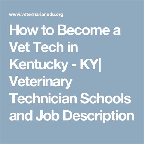 How To Become A Vet Tech In Kentucky Ky Veterinary Technician