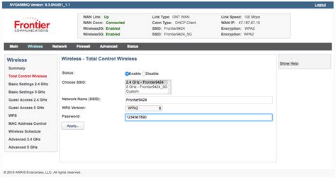 How To Change Your Wi Fi Network Name And Password Frontier Com