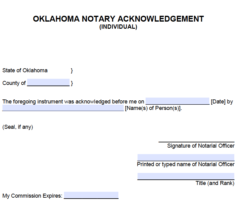 How To Complete A Notary Acknowledgement Youtube