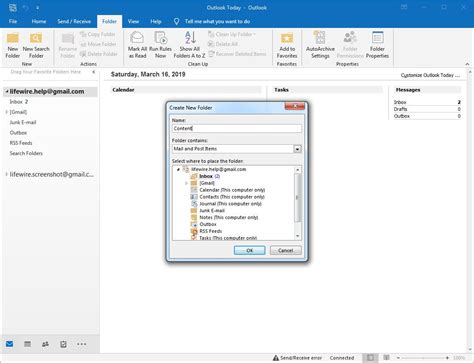 How To Create New Folders To Organize Mail In Outlook