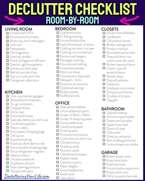 How To Declutter Your Home Room By Room Checklist Tips And Action Plan