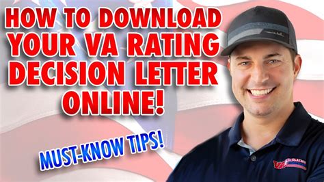 How To Download Your Va Rating Decision Letter Online Youtube