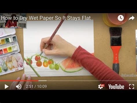 How To Dry Wet Paper So It Stays Flat Youtube