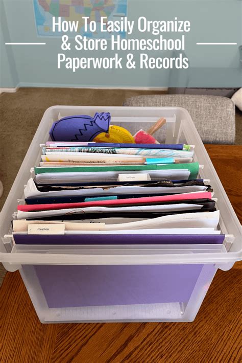 How To Easily Organize Amp Store Homeschool Paperwork Amp Records