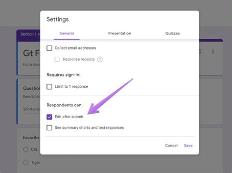 How To Edit Google Forms Responses After Submit