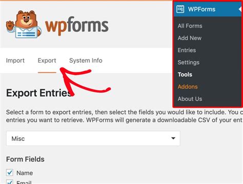 How To Export Form Entries In Wpforms