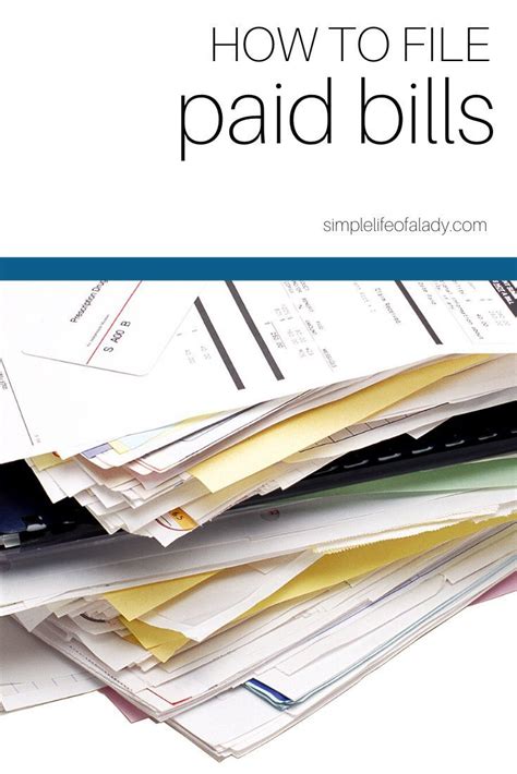 How To File Organize Paid Bills For Easy Reference Simple Life Of A