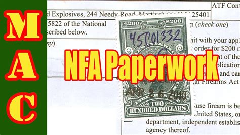 How To Fill Out Batf Paperwork For A Nfa Firearm Youtube