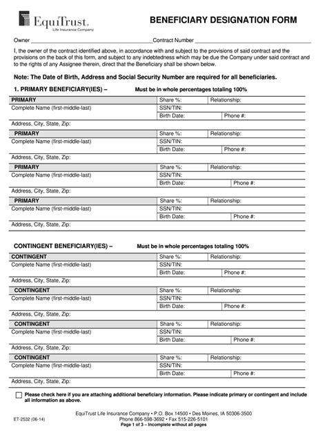 Fill Out Beneficiary Paperwork