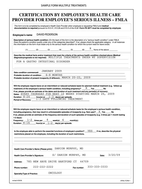 How To Fill Out Fmla Paperwork Example Fill Out And Sign Printable