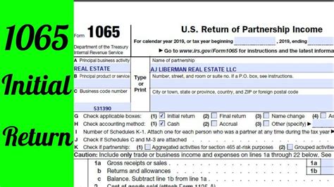 How To Fill Out Form 1065 U S Return Of Partnership Income For An Llc